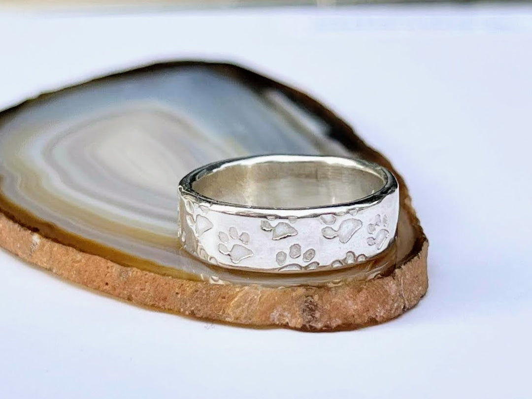 Paw Print Cremation Ring