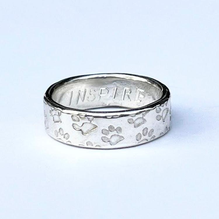 Paw Print Cremation Ring
