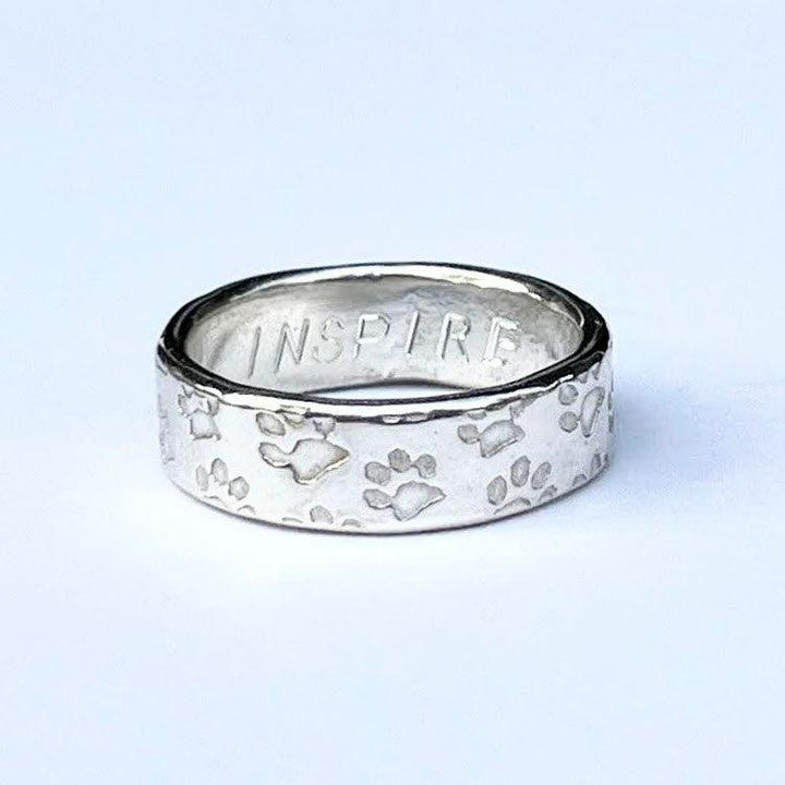 Paw Print Cremation Ring