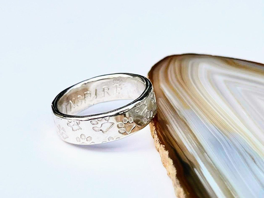 Paw Print Cremation Ring